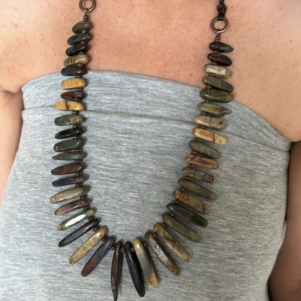 Genuine Jasper Stone Necklace